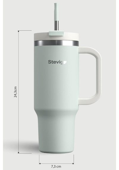 Stevig 2 Moods Tuck-in Tumbler Sızdırmaz Çelik Termos 900 Ml Sprout Green St-240 Su Yeşili