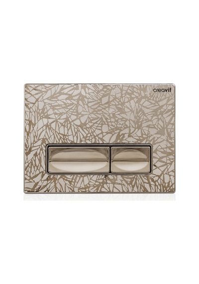 Design Metal Kumanda Paneli Suyolu Desenli Krom