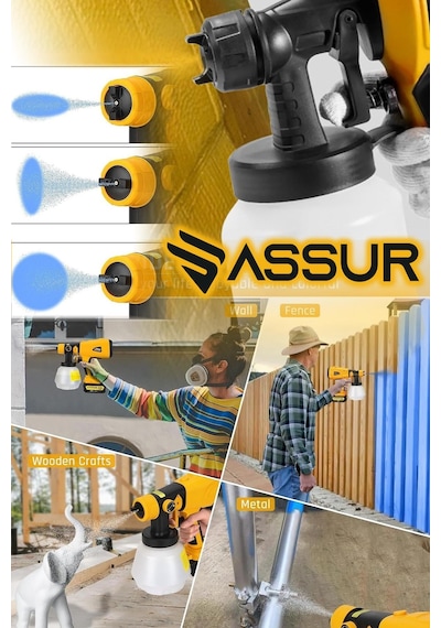 Assur Plus 21V Çift Akülü 300 MM Vernik Sprey Boya Püskürtme Makinesi - 2519