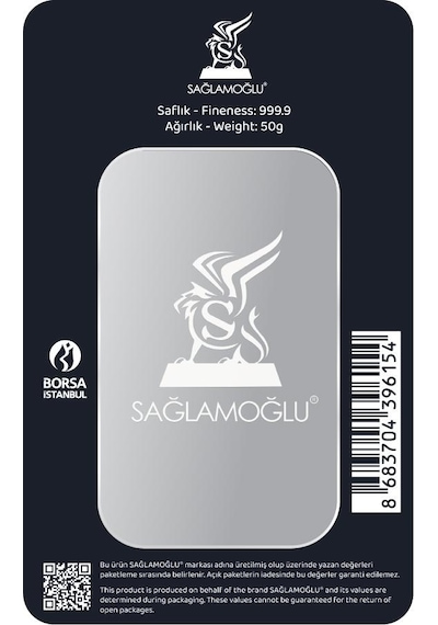Sanal Kuyumculuk 50 Gram Külçe Gümüş