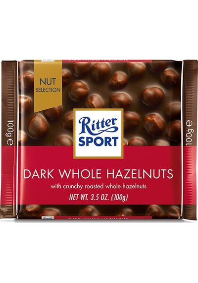 Ritter Sport Dark Whole Hazelnuts 100 G