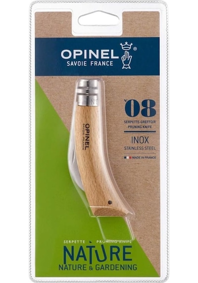Opinel No 8 İnox Kayın Saplı Paslanmaz Çelik Bag Kamp Çakısı Çok Renkli