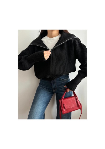 Flex Fashıon Kadın Esnek Örgü Trend Fermuarlı Dik Yaka Popüler Triko Hırka Siyah - 760178304 Siyah - 760178304 Siyah Flex Fashıon Kadın Esnek Örgü Trend Fermuarlı Dik Yaka Popüler Triko Hırka Siyah - 760178304 Siyah - 760178304 Siyah