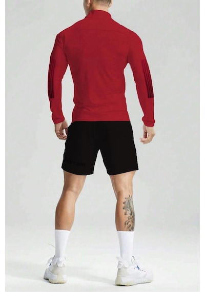 Ghassy Co. Erkek Running Hızlı Kuruma Nem Emici Teknik Performan Uzun Kollu T-shirt Haki