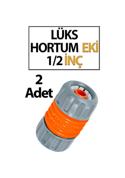 Lüks Geçmeli Hortum Eki 1/2 Lik 2 Adet