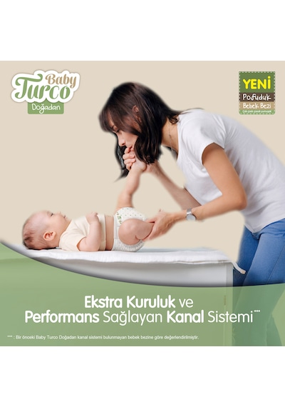 Baby Turco Doğadan Mega Avantaj Paketi Pofuduk Bebek Bezi 6 Numara Xlarge 186 Adet
