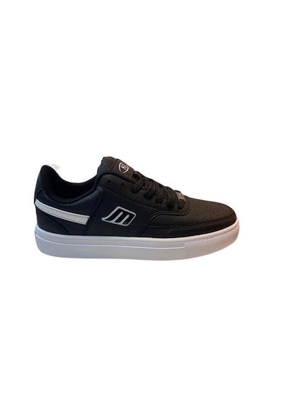 M.p. 232-1291 Zn Siyah-beyaz Cilt Sneaker Ayakkabı Siyah
