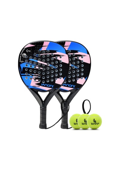 Karbon Fiber Padel Raketi Mavi-pembe
