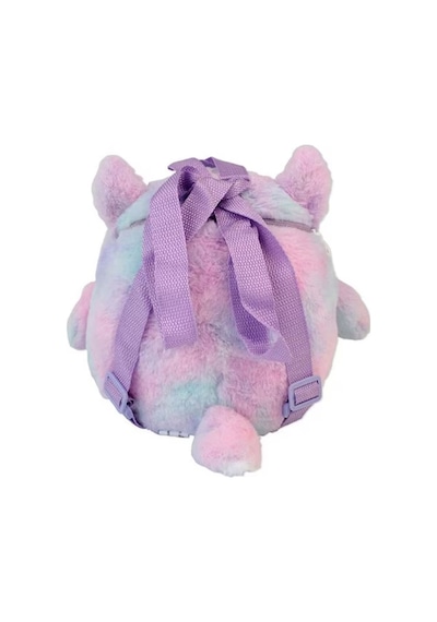 Glanart Çocuklar İçin Sevimli Peluş Sırt Çantası 25 Cm 3-6 Yaş Mor