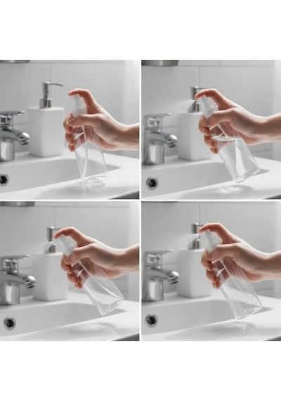 Orret Home 5 Li 100 Ml Boş Sprey Şişesi Kolonya, Parfüm, Dezenfektan Ve Temizlik Solüsyonları İçin Şeffaf Taşınabilir Plastik Sprey Şişesi Seti 100 Ml