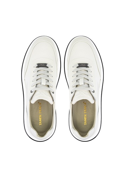 Tamer Tanca Erkek Hakiki Deri Beyaz Sneakers & Spor Ayakkabı 1237 23248 Erk Ayk Sk26-27 Beyaz