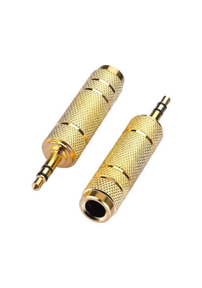 Erkek / 1 Dişi 6.3 Mm Metal Jack 6.3 Mm - 3.5 Mm Çevirici Düşürücü