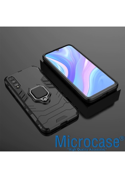 Microcase Huawei P Smart S / Y8P Batman Seri Yüzük Standlı Kılıf