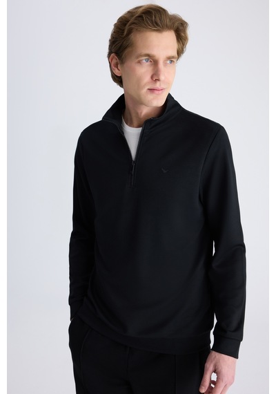 D'S Damat Ds Damat Regular Fit Siyah Düz Modal Sweatshirt 5hce247021013 Çok Renkli