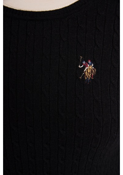 U.S. Polo Assn. Kadın Siyah Basic Kazak 50331602 Vr046