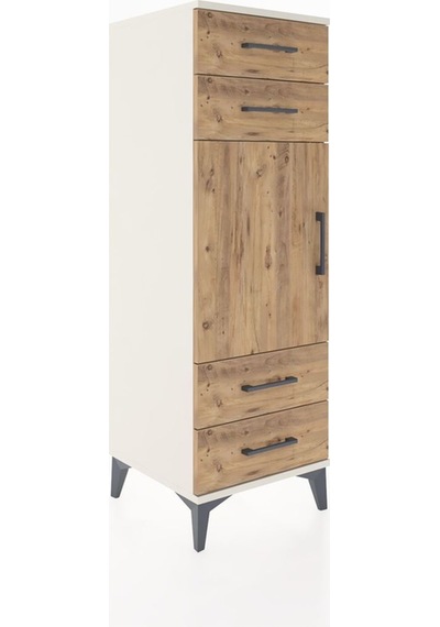 Hyperion Dolap 2 Raflı 4 Çekmeceli Tek Kapaklı 44x44x134 Aytaşı-çam Aytası