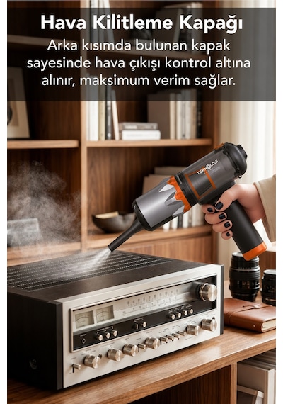 Şarjlı Araç Süpürgesi 22.000pa Güçlü Vakumlu Mini El Süpürgesi Type-c Şarjlı 9 Başlık Çanta
