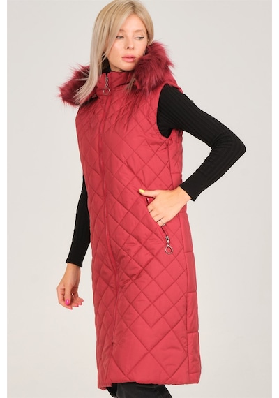 Z6718 Dewberry Bayan Yelek-bordo Bordo