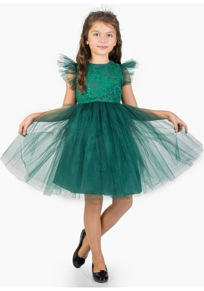 Mnk Baby & Kids Roza Dantel Tütü Kız Çocuk Abiye Elbise Mnk0546 001