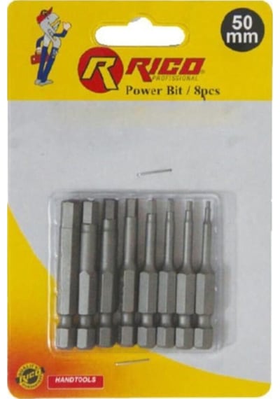 Rıco 005-KK1132  50MM 8 Parça Allen Bits Uç Seti