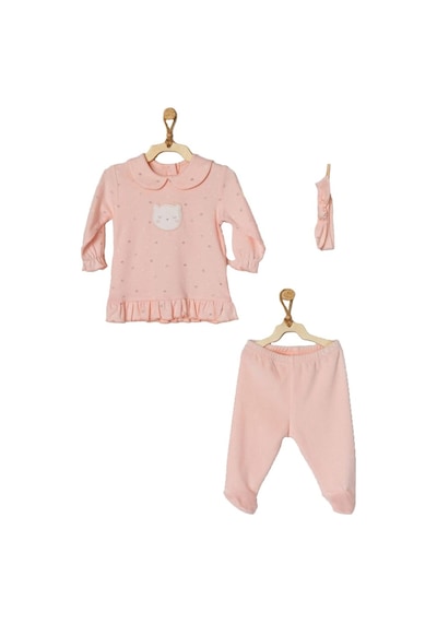 Dear_Enika Andywawa Sweet Home Kız Bebek Alt Üst Pembe Takım Ac22124