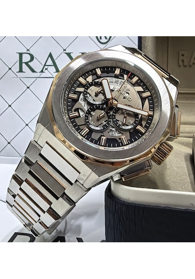 Raymond Premium Seri Çelik Erkek Kol Saati Gümüş - Rose Gold