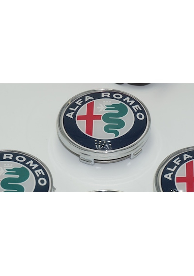 Alfa Romeo Jant Göbek Kapağı 60mm Renkli Gümüş