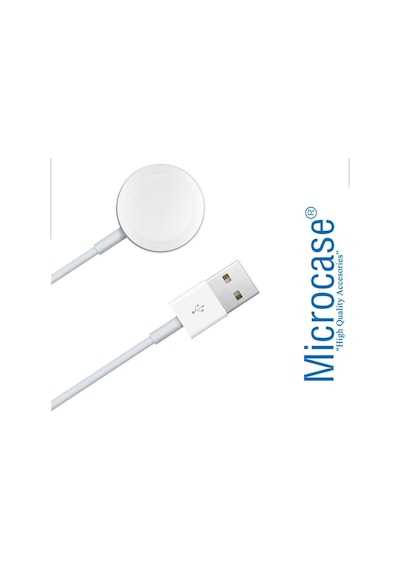 Apple Uyumlu  Watch Se 44 Mm Manyetik Şarj Aygıtlı Usb Kablo 1 Mt Beyaz (453927568)