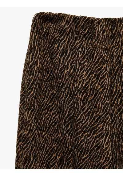 Koton Lastikli Paça Cepli Desenli Jogger Pantolon Siyah Desenli 7wak40021uk Bdl