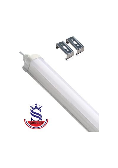 60w 120 Cm Yatay Led Etanj Armatür-trafolu Beyaz Işık 1 Adet Beyaz