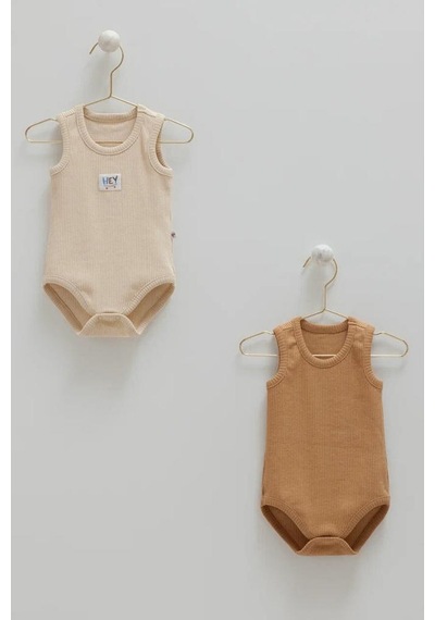 Caramell %100 Pamuk 2'li Atlet Body Bej Crml.bej.be2085