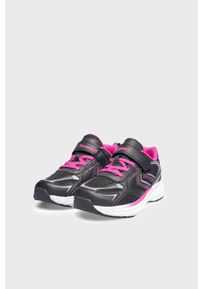Hummel Logolu Cırt Cırtlıı Ayakkabı Unisex Çocuk Ayakkabı 900948-2761 Siyah-pembe