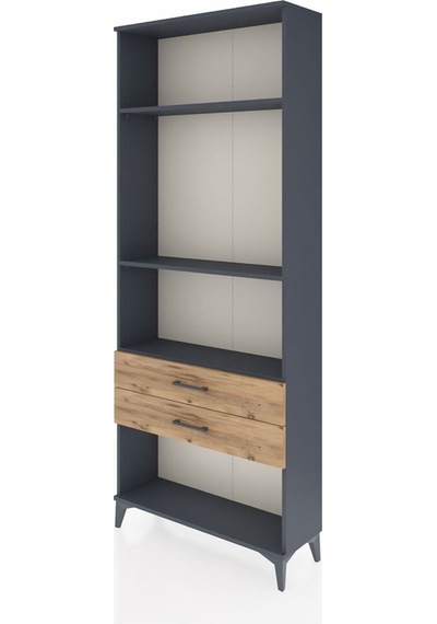 Arges Dolap 3 Raflı 2 Çekmeceli 88x30x221 Antrasit-çam Antrasit