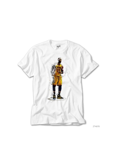 Lebron J. Cavs 23 Beyaz Tişört Beyaz