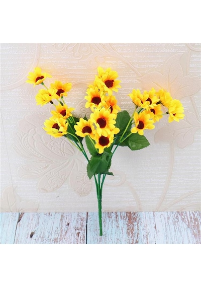 Sarı Papatya Yapay Çiçek 30 Cm 6 Dal 24 Kafa Sarı Papatya Yapay Çiçek 30 Cm 6 Dal 24 Kafa