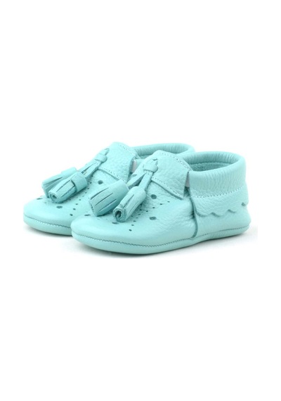Hapshoe Hapshoe Kids Hakiki Deri Yeşil Lastikli Erkek Bebek Patik Yeşil