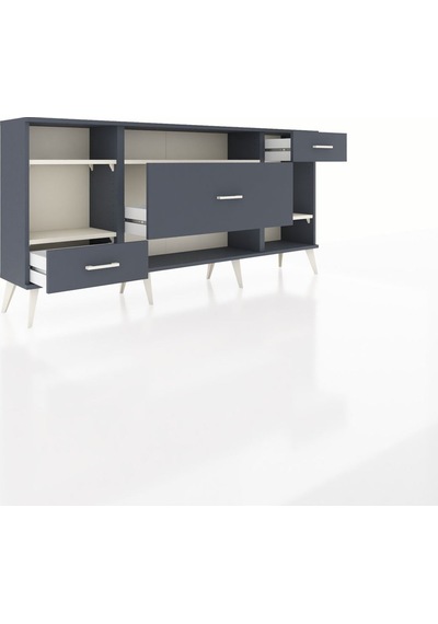 Arges Konsol 4 Raflı 3 Çekmeceli 176x30x83 Antrasit-aytaşı/antrasit Aytaşı/antrasit Arges Konsol 4 Raflı 3 Çekmeceli 176x30x83 Antrasit-aytaşı/antrasit Aytaşı/antrasit