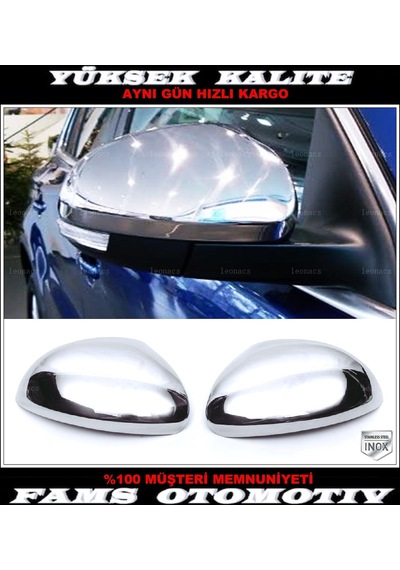 Vw Tiguan Krom Ayna Kapağı 2 Prç. 2007-2016 Arası P.çelik
