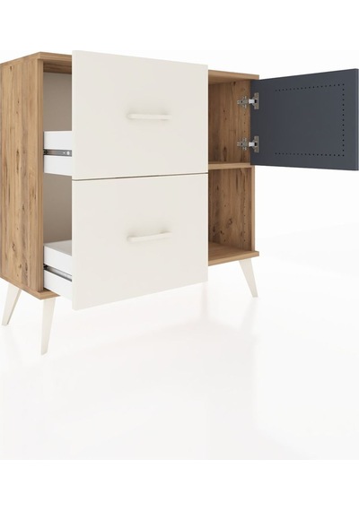 Arges Şifonyer Tek Raflı 2 Çekmeceli Tek Kapaklı 88x30x80 Çam-antrasit/aytaşı Antrasit/aytaşı Arges Şifonyer Tek Raflı 2 Çekmeceli Tek Kapaklı 88x30x80 Çam-antrasit/aytaşı Antrasit/aytaşı