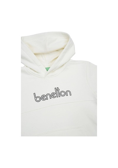 United Colors Of Benetton Benetton Beyaz Erkek Çocuk Baskılı Sweatshirt Bnt-b21627 Ekru