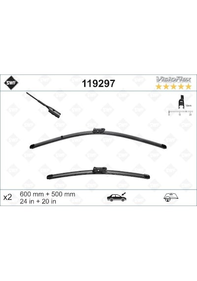Silecek - 188 - Süpürgesi Ön Audı A4-a5-q3-q5-macan 2008 600 X - Csmo-tex - 500 Mm