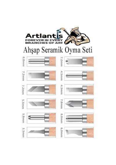 Ahşap Seramik Oyma Seti 3 Lü 1 Paket İskarpela Seti Paslanmaz Çelik Bıçaklı Ağaç Oyma Heykel Hobi Kretuar Grav