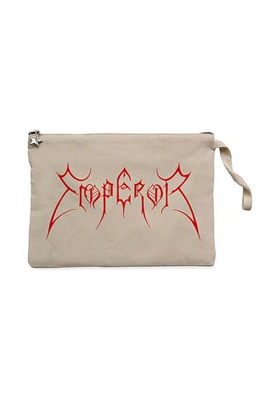Emperor Logo Red Krem Clutch Astarlı Cüzdan / El Çantası Krem