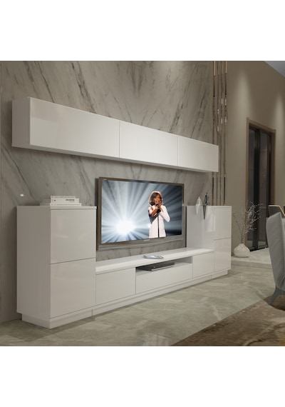 Decoraktiv Trendstyle 9s Slm Tv Ünitesi Tv Sehpası Beyaz