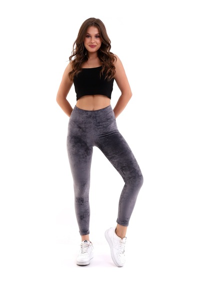 Winmoda34 Kadife Tayt Gri