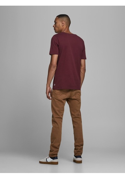 Jack & Jones Jjeorganıc Düz Tişört 12156101 Koyu Bordo