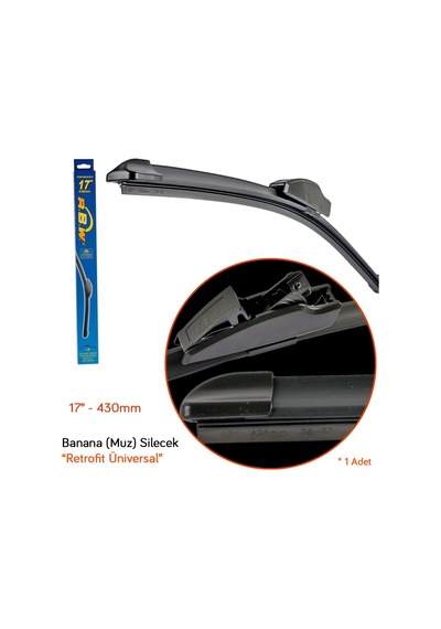 Rbw Retrofit Üniversal Muz Tipi Banana Silecek 17'' 430 MM