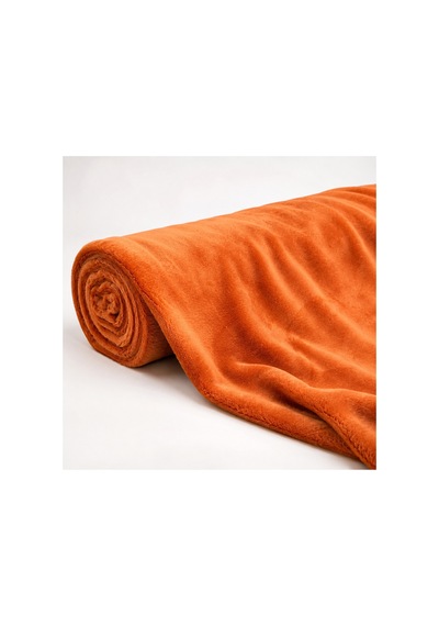 Turuncu Peluş Kumaş 100 X 150 Cm Yumuşak Dokulu Kalın Tüylü Polar Kumaş Turuncu Turuncu