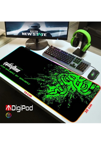 Digipod Gaming Oyuncu Mousepad Rgb Gaming Oyuncu Pad Kaymaz Taban 70 X 30 4mm Kalınlık 006