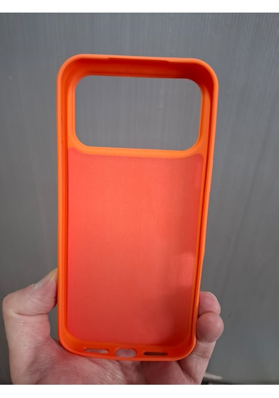 Apple Uyumlu iPhone 17 Pro Max Logolu İçi Kadife Silikon Lansman Kılıf Koyu Turuncu Apple Uyumlu iPhone 17 Pro Max Logolu İçi Kadife Silikon Lansman Kılıf Koyu Turuncu